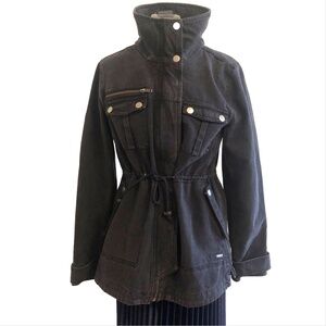 NWT Women's Black Denim MADISON COAT